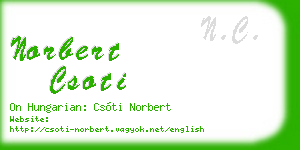 norbert csoti business card